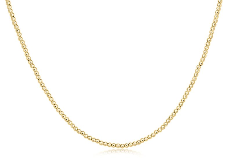 Choker 17” Classic Gold 2mm Bead