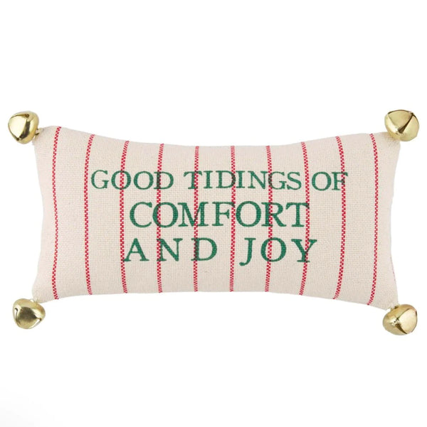 Good Tidings Mini Jingle Bell Pillow