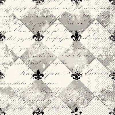 French Fleur De Lis Cream Cocktail Napkins