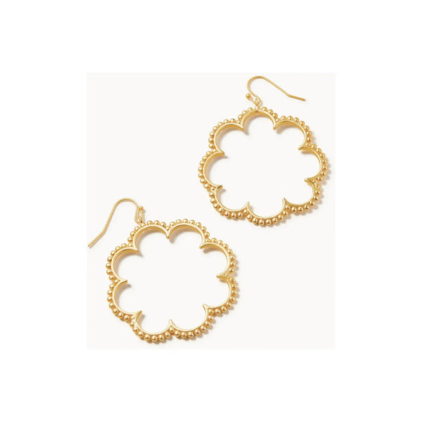 Dotted Daisy Earrings Gold