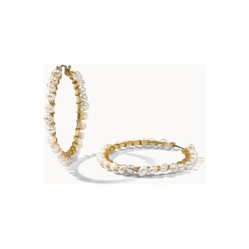 Ann Hoop Earrings Pearl