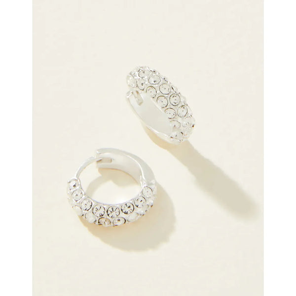 Crystal Pave Hoop Earrings