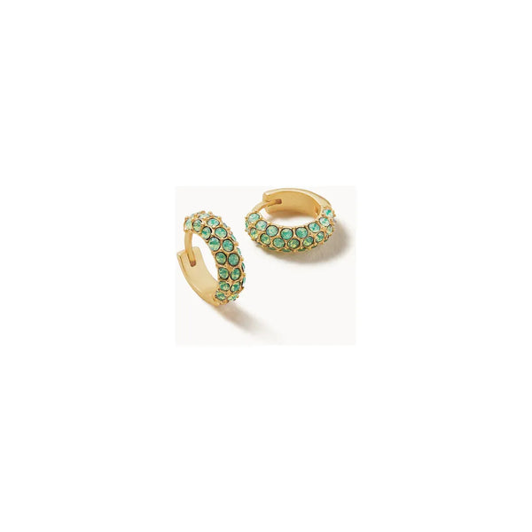 Atlantic Opal Pave Hoop Earrings