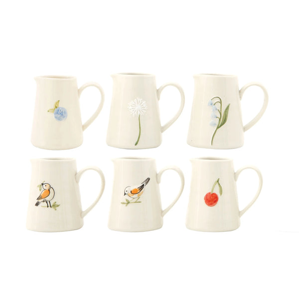 Hand Painted Embossed Creamer-6 Styles Available