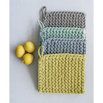 8” Square Cotton Crocheted Potholder