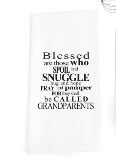 Blessed Grandparents Tea Towel