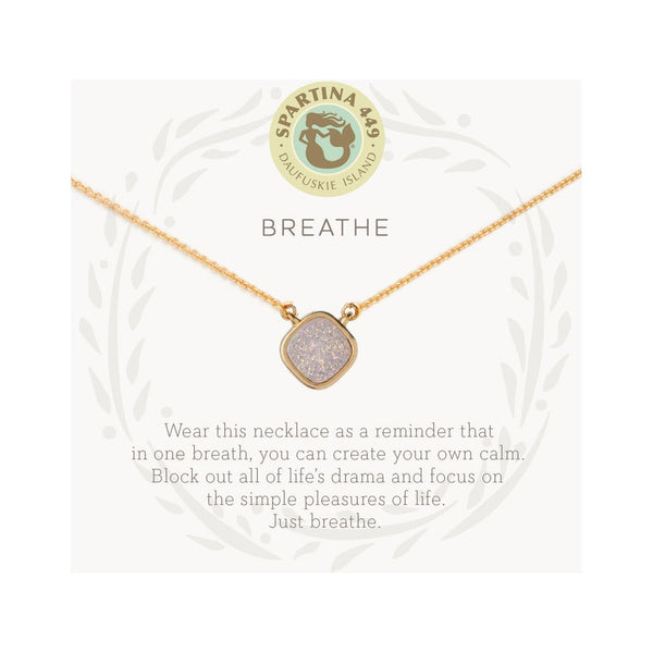 Sea La Vie Breathe/Cream Druzy Necklace