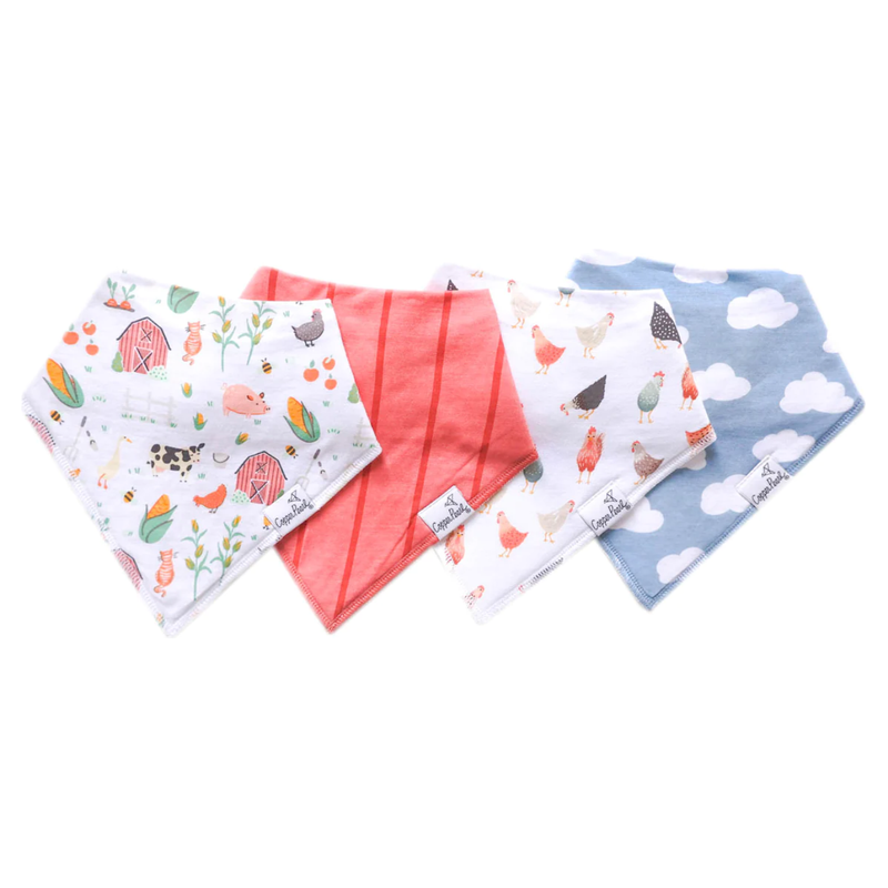 Farmstead Baby Bandana Bib Set (4-Pack)