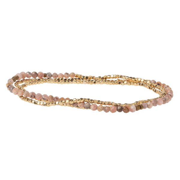 Delicate Stone Rhodochrosite/Gold Bracelet