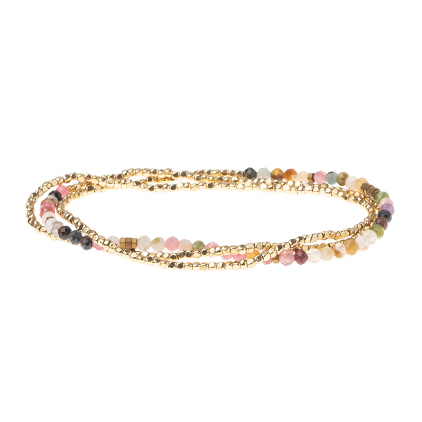Delicate Stone Tourmaline/Gold Bracelet