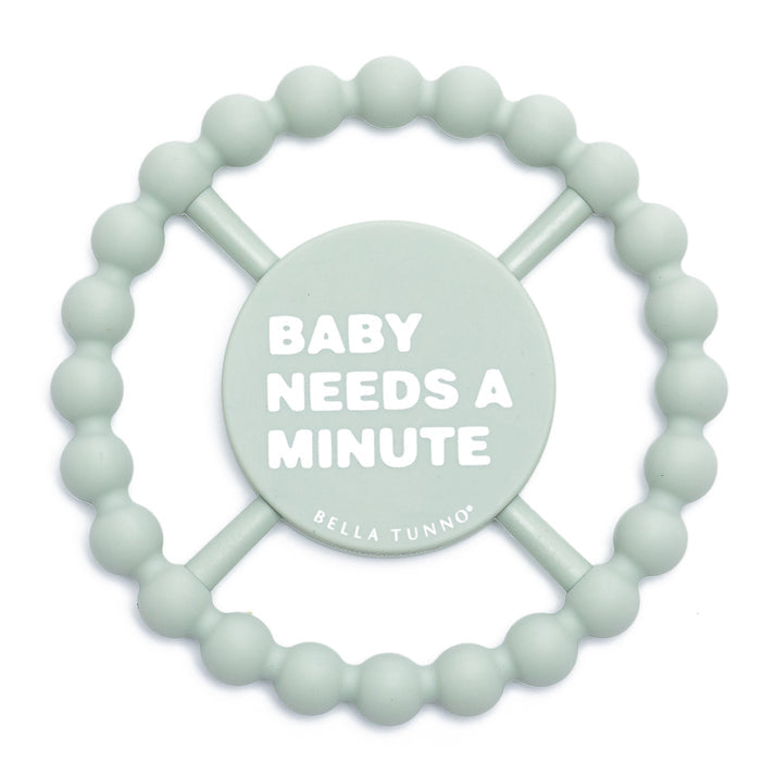 Baby Needs A Minute Happy Teether - Sage