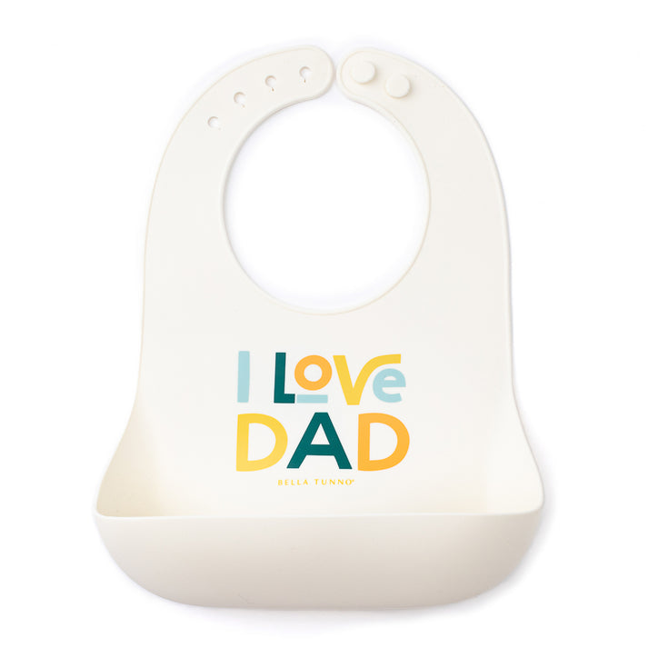 I Love Dad Wonder Bib - Coconut