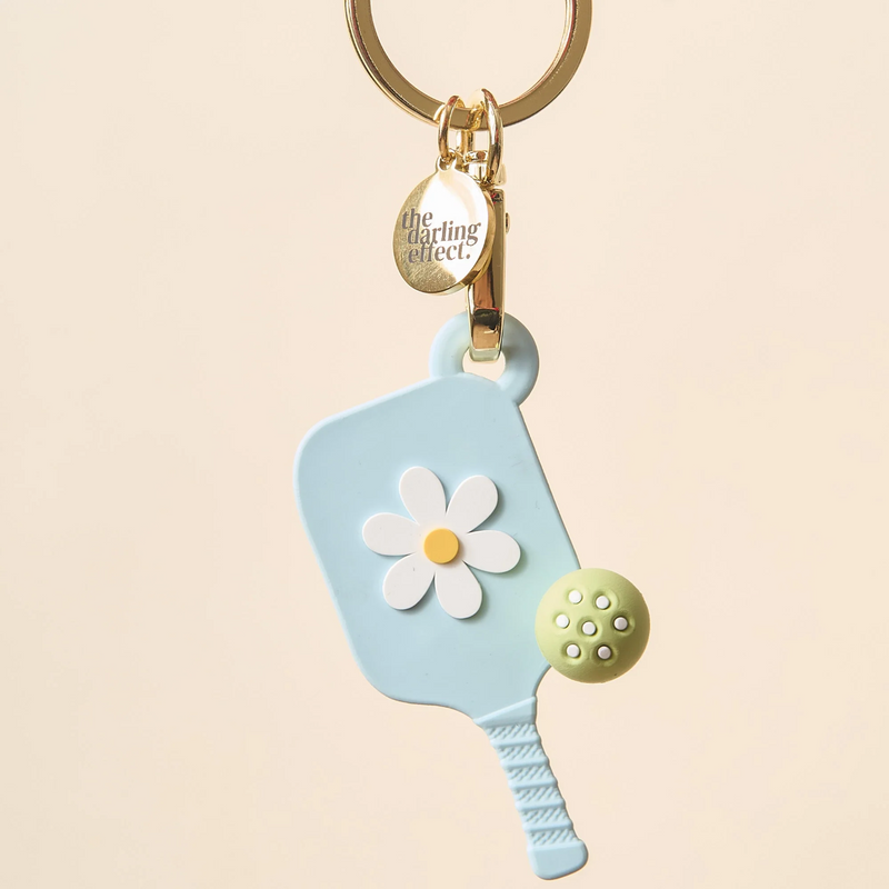 Pickleball Paddle Keychain - Aqua