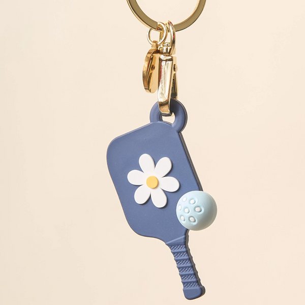 Pickleball Paddle Keychain - Navy