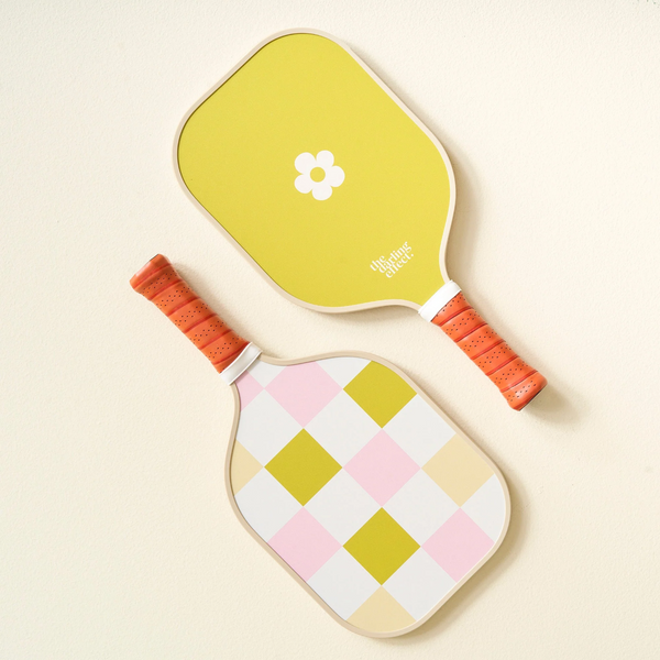 Pickleball Paddle - Green Checkers