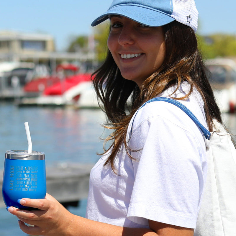 Lake Mode 12 oz. Stemless Tumbler with Straw