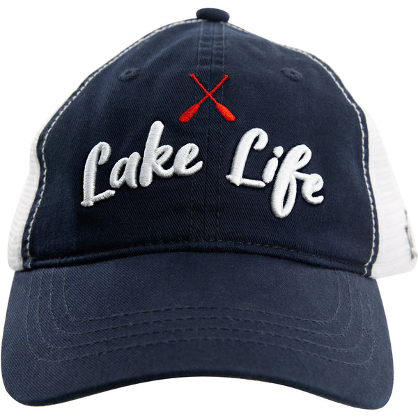 Lake Life Blue Mesh Adjustable Hat