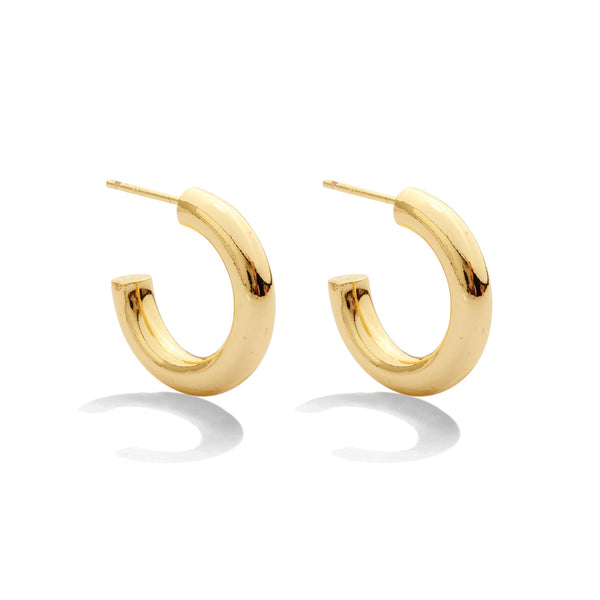Small Thick Hoops - Gold