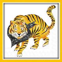 Black Prowling Tiger Hometown Pride Cocktail Napkins