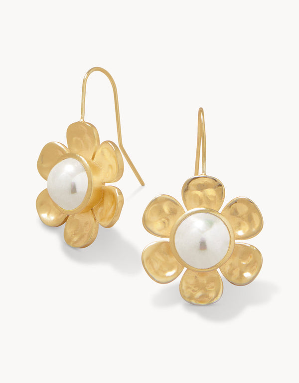 Primrose Drop Earrings Pearl