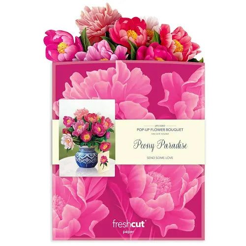 Peony Paradise Pop Up Greeting Card