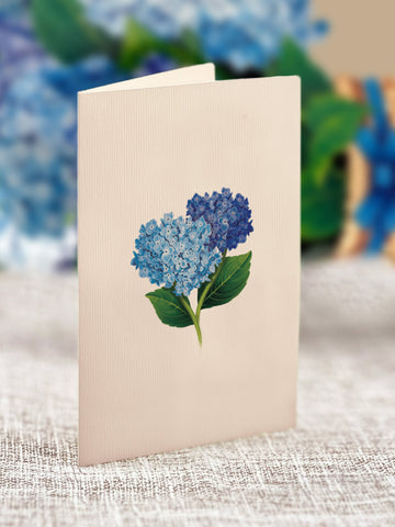 Mini Nantucket Hydrangeas Pop Up Greeting Card