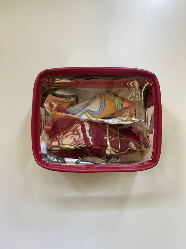 Crimson Clear Crossbody Stadium Bag