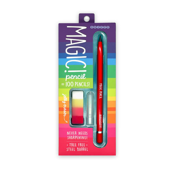 Magic Pencil & Eraser Set Red