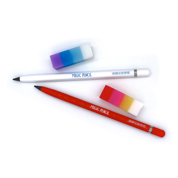 Magic Pencil & Eraser Set Red