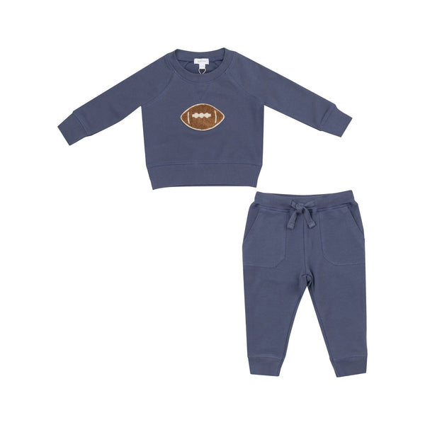 Footballs French Terry Raglan Sweatshirt & Jogger Set