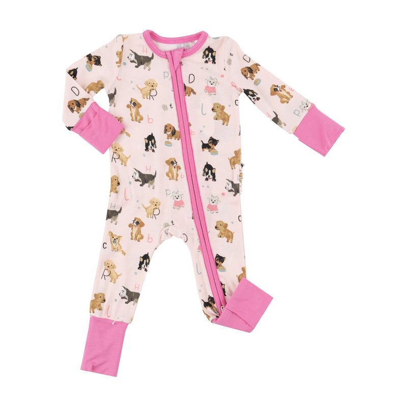 Fluffy Puppies 2 Way Zipper Romper