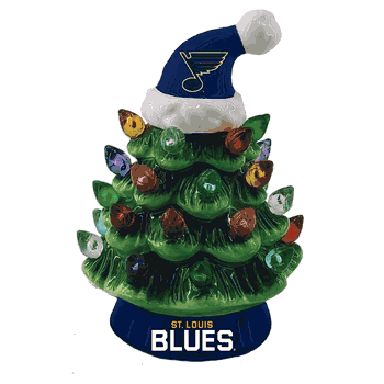 4” Mini LED Tabletop Christmas Tree - St. Louis Blues