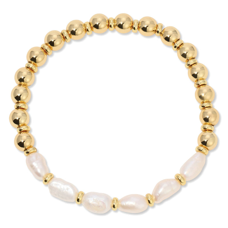 Perfectly Accented Pearl Stretch Bracelets