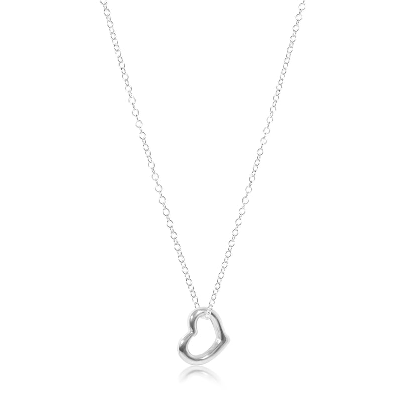 16" Necklace Sterling - Love Sterling Charm