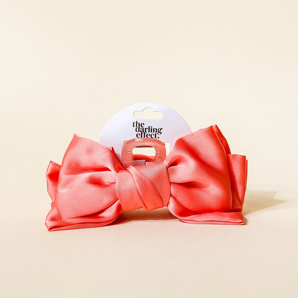 Rose Satin Bow Clip