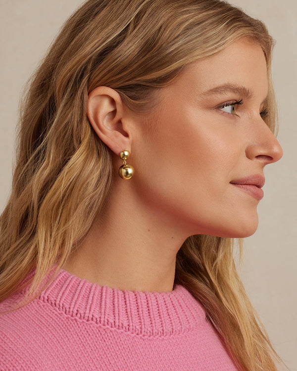 Gold Newport Drop Earrings