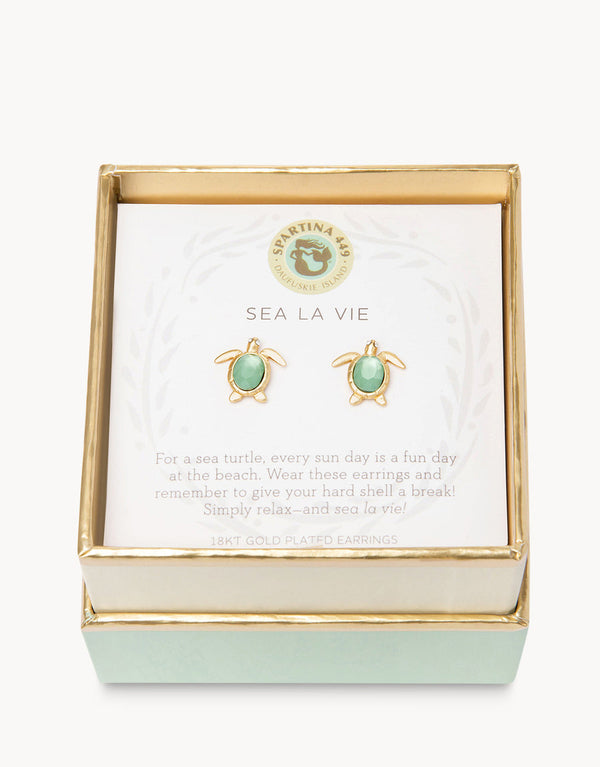 Sea La Vie Sea Turtle Stud Earrings