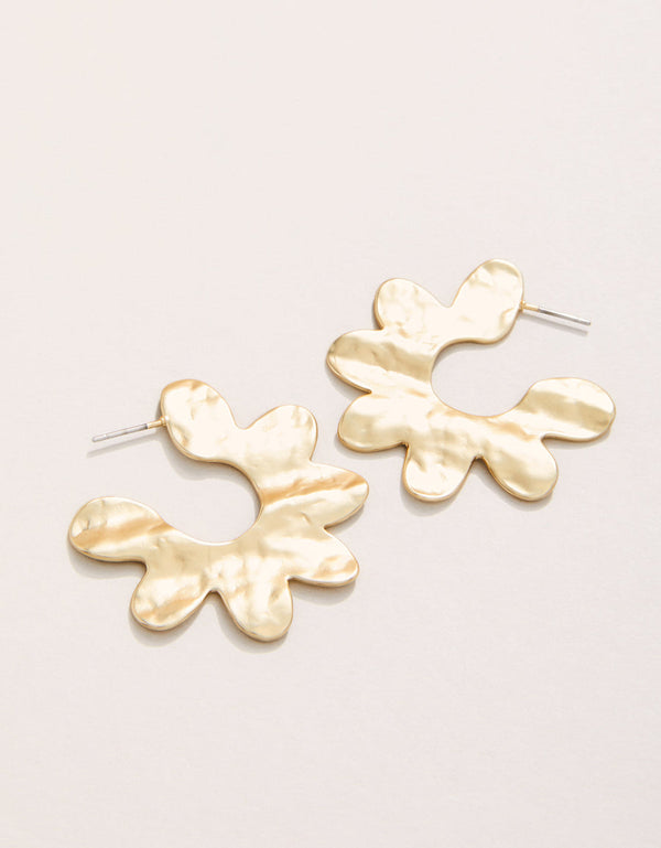 Kai Flower Hoop Earrings