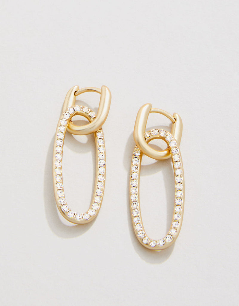 Hudson Convertible Hoop Earrings Crystal