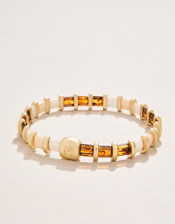 Lila Stretch Bracelet Tortoise/Cream