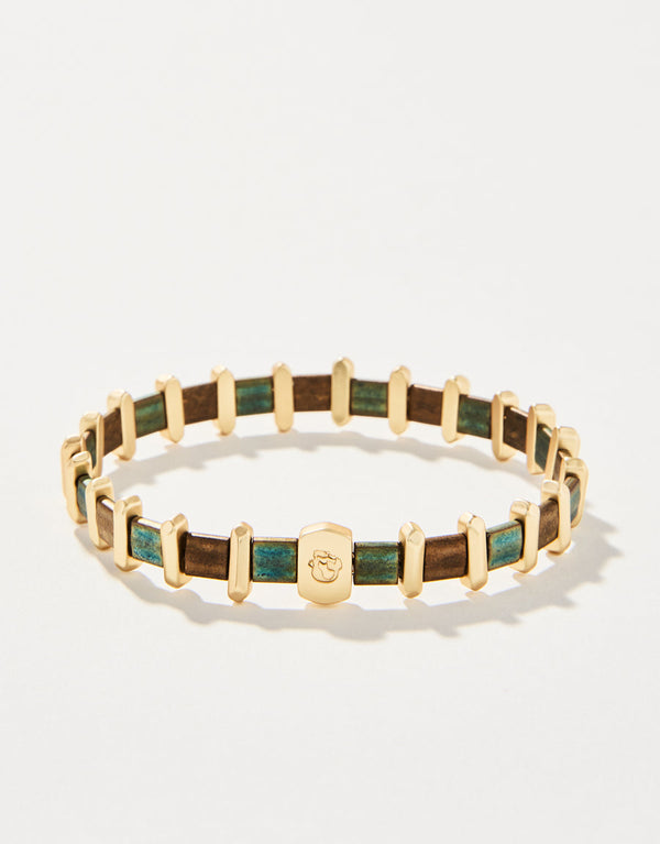 Tila Stretch Bracelet Green/Brown