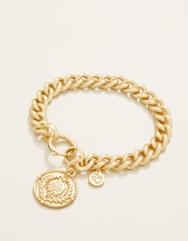 Damask Coin Bracelet Gold
