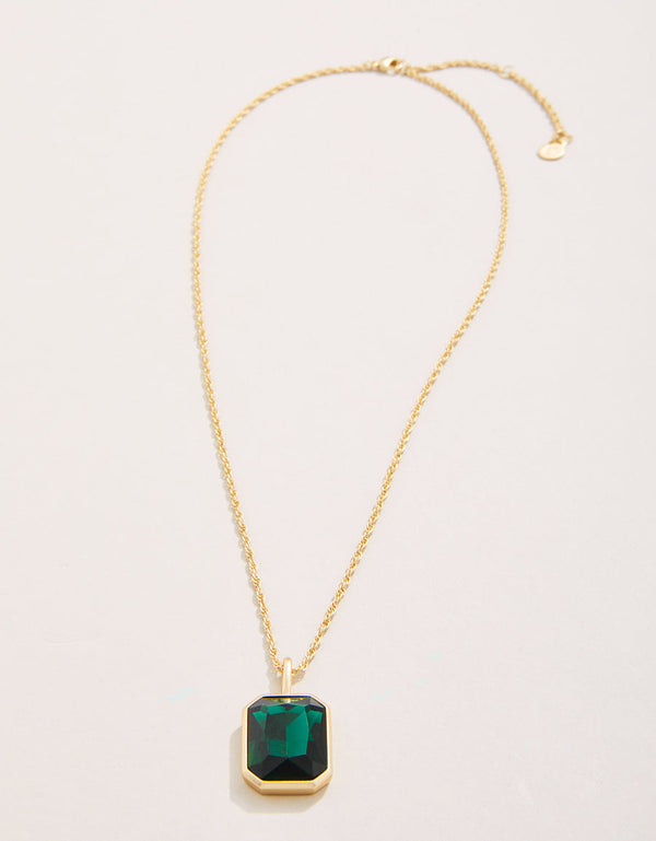 Grand Chateau Necklace 18” Dark Green