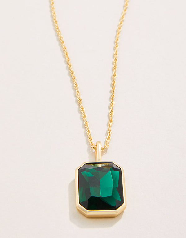 Grand Chateau Necklace 18” Dark Green