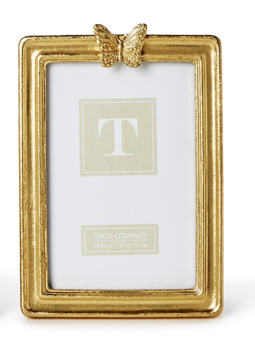 Golden Butterfly Gold Leaf Finish Photo Frame-4x6