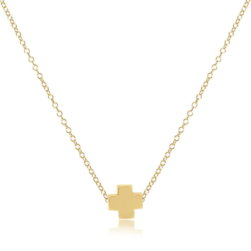 Signature Cross 16" Gold Necklace