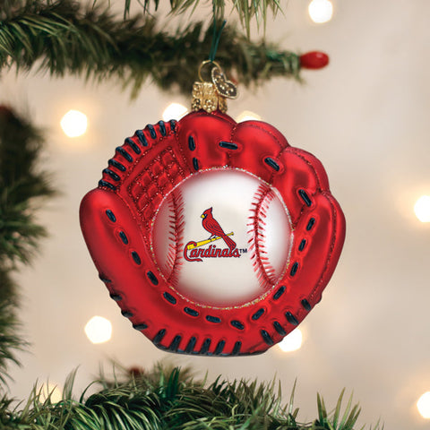 Old World Christmas St. Louis Cardinals Baseball Mitt Ornament