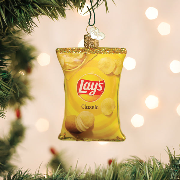 Old World Christmas Blown Glass Ornament Lays Classic Chips