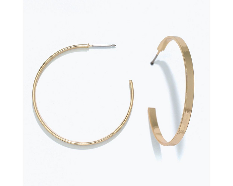 Polished Gold Hoops