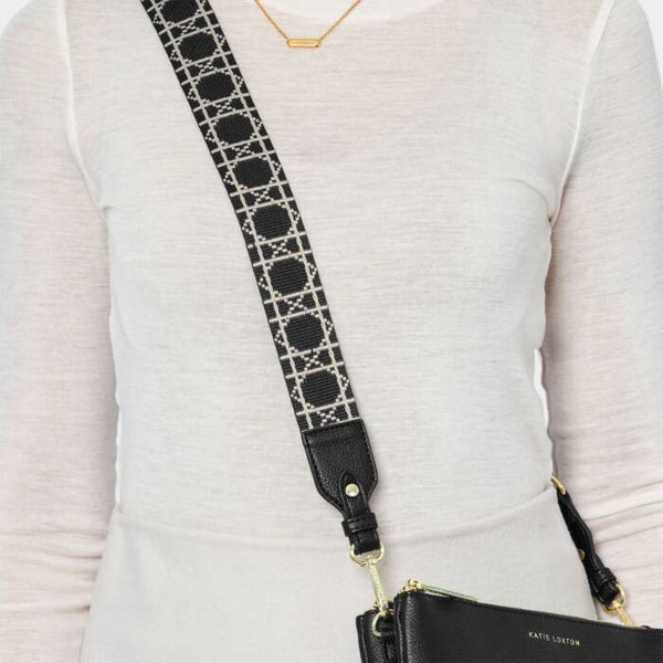 Canvas Strap -Black Geometric Shape